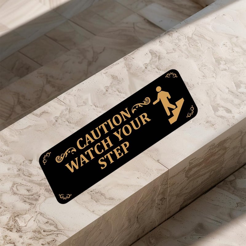 RABOWA Pack 8 Pcs Watch Your Step Sticker for Indoor Outdoor Stairs Safety Caution Warning Security Signs Window Funny Bumper Stickers Weatherproof Large Vinyl Decals Home Accessories - Image 4